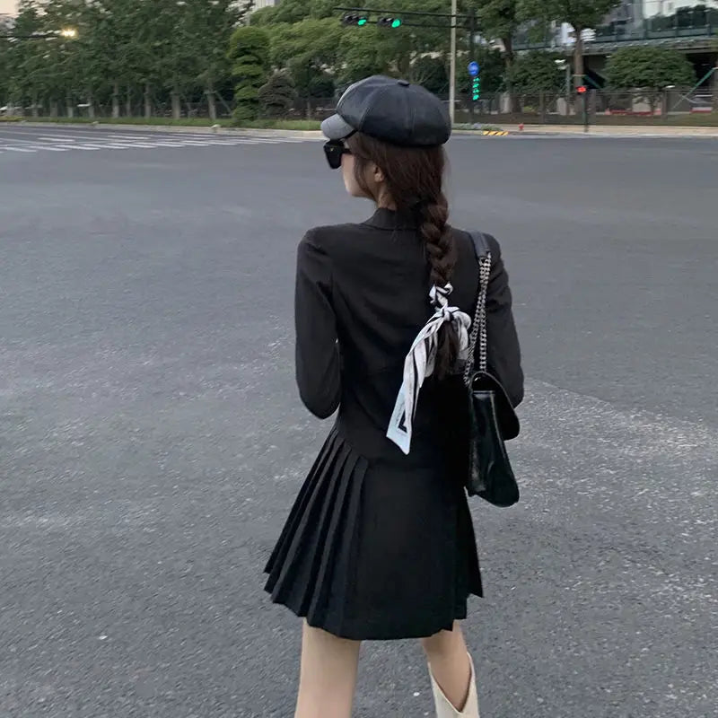 Women's Dress Blazer Clothing Chic and Elegant Pretty Female Dresses 2024 Formal Occasion Spring Retro Promotion Loose X Xxl Y2k