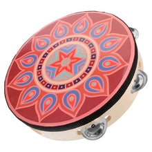 Load image into Gallery viewer, Single Row Hand Drum Tambourine Musical Instrument Adult Percussion Drums Professional Stage Dance Steel Wood Bohemian Kids