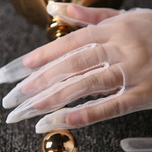 Load image into Gallery viewer, Women Short Tulle Gloves Sexy Lace Mittens Tulle Full Finger Gloves Lady Driving Glove Transparent Mittens Wedding Bridal Gloves
