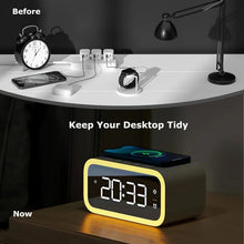 Load image into Gallery viewer, LED Large Screen Wireless Charging Alarm Clock Magnetic Fast Charging, Wireless Clock Charger, dimmable Alarm Clock