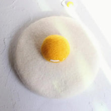Load image into Gallery viewer, Women Cute Hats Yolk Handmade Wool Felt Painter Creative Parent-child Hat Cute Child Baby Poached Egg Beret Fashion Ladies Cap