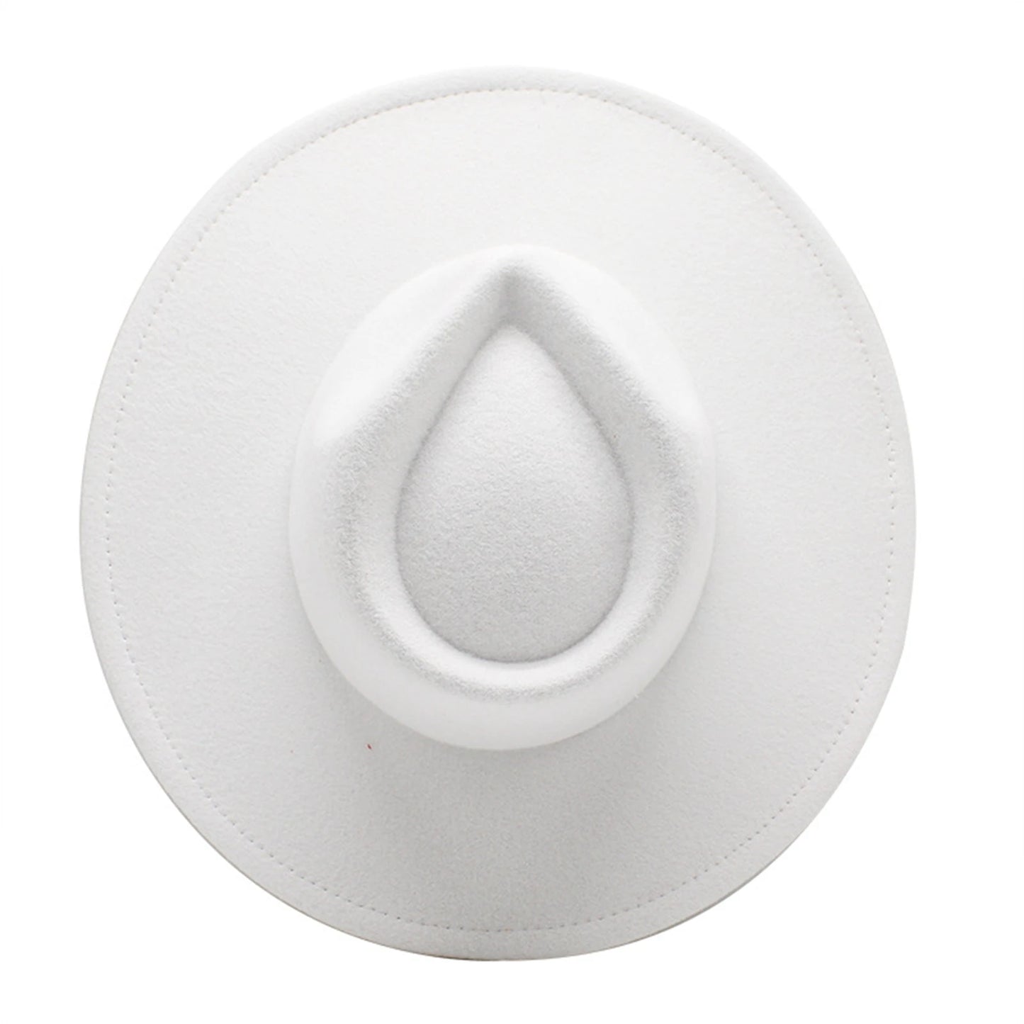 Womens Felt Hat Fedoras Big Brim Hats for Women British Style Vintage Church Hats Lady Flat Brim White Jazz Cap