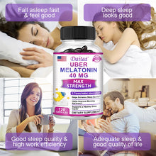 Load image into Gallery viewer, Melatonin for Adults 40 mg helps relieve sleep disturbances and improve sleep quality and energy levels