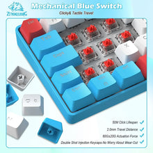 Load image into Gallery viewer, 60% Mechanical Keyboard and Mouse Combo + Tray USB C Cable, RGB LED Backlit Keyboard, Red Switches, 6400 DPI Programmable Mouse