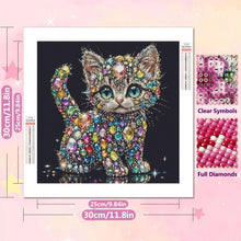 Load image into Gallery viewer, DIY 5D Diamond Painting Kit Animal Cat Embroidery Mosaic Cross Stitch Flower Kitten Art and Handicrafts Home Decor Unique Gifts