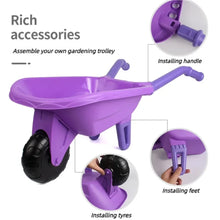Load image into Gallery viewer, WizKidz Kids Gardening Tool Set with Wheelbarrow Watering Can Gloves Rake Shovel Trowel Double Hoe Apron Boys Girls Outdoor Toys