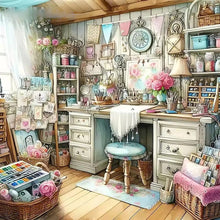Load image into Gallery viewer, Diamond Painting Landscape Window Kit Full Embroidery Flower Wall Decorative Rhinestone Pictures For Home Decor