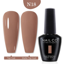 Load image into Gallery viewer, NAILCO 15ml Transparent Nude Color Series Jelly Gel Nail Polish Pink Red Nails Art Manicure Gel Varnishes Gellack Design Lacquer