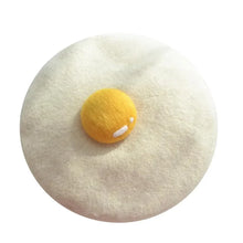Load image into Gallery viewer, Women Cute Hats Yolk Handmade Wool Felt Painter Creative Parent-child Hat Cute Child Baby Poached Egg Beret Fashion Ladies Cap