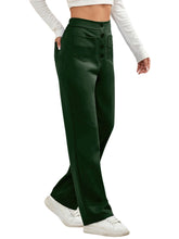 Load image into Gallery viewer, Women Sweatpants 2024 High-Waisted Multi-Pocket Cargo Pants Elegant Full-Length Casual Pants Blackish
