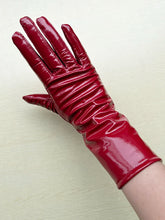 Load image into Gallery viewer, Long Gloves For Women Spring Winter Male Patent Leather Fashion Catwalk Motorcycle Riding Luvas Brilliant Warm Arm Warmer Gants
