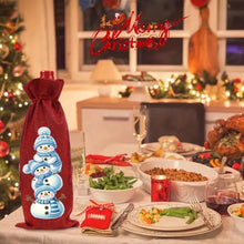 Load image into Gallery viewer, 1 DIY diamond painting set, Christmas-themed canvas wine bag, wine bottle decoration items, holiday gifts