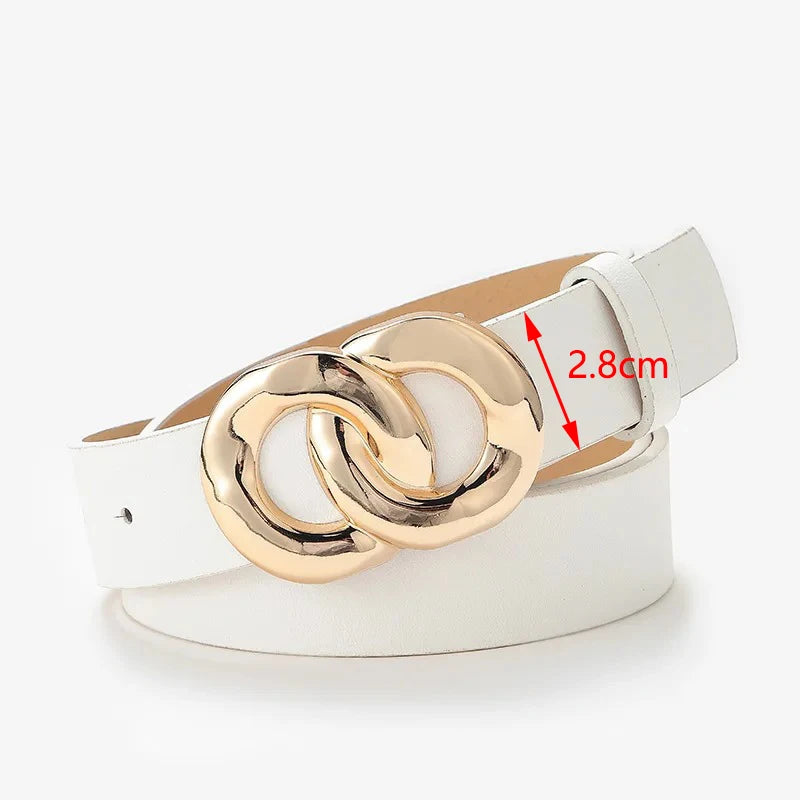 Women's Trousers Belt  High Quality Women Waist Belts Fashion PU Leather Working Waistband Woman's For Jeans Belt AL039