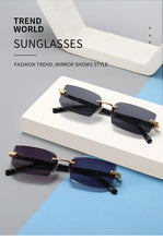 Load image into Gallery viewer, Fashion Rimless Sunglasses Men Women Populare Frameless Sun Glasses Male Female Classic Small Square Summer Traveling Shades