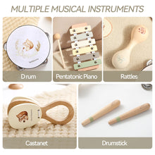 Load image into Gallery viewer, Musical Instruments Montessori Music Baby 0 12 Months Toys Drum Xylophone Kids Early Educational Wooden Instruments Baby Toys