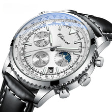 Load image into Gallery viewer, Business Watches for Men Genuine Leather Wristwatch Luxury Top Brand Men's Watches Waterproof Chronograph Sport Watches 520