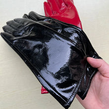 Load image into Gallery viewer, Long Gloves For Women Spring Winter Male Patent Leather Fashion Catwalk Motorcycle Riding Luvas Brilliant Warm Arm Warmer Gants