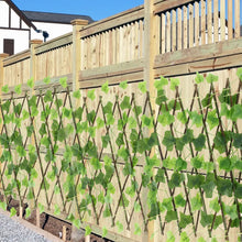 Load image into Gallery viewer, Garden Screening Expanding Trellis Artificial Leaf Privacy Fence Faux Plants Ivy Fence Artificial Faux Ivy Leaves Wooden Fence