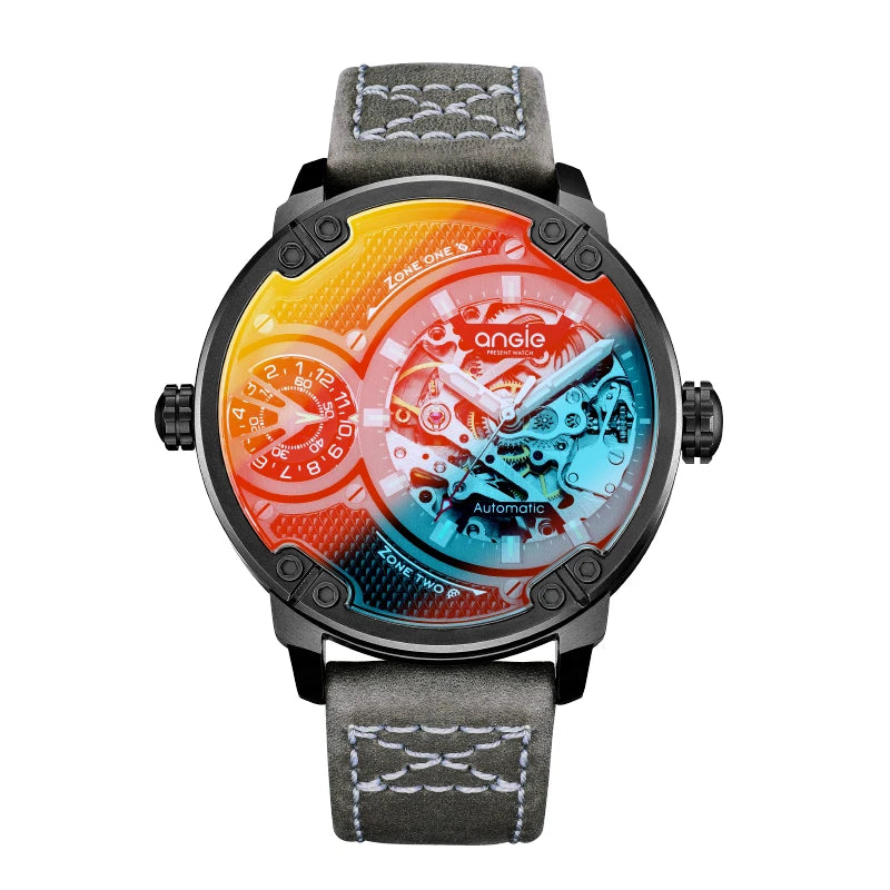 Mens Mechanical Watches Colorful Automatic Watch for Men Luxury Brand Stainless Steel Waterproof Man Wristwatches Reloj Hombre