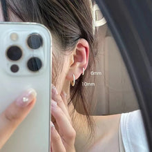 Load image into Gallery viewer, 925 Sterling Silver Round Zirconia Earrings Simple Style Charming Women Earrings Birthday Gift for Friends Fine Jewellery