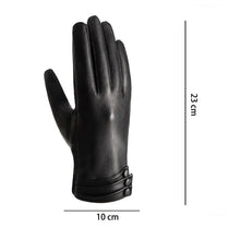 Load image into Gallery viewer, Women's Gloves Winter Outdoor Fashion Comfortable Warm Glove Plush Touch Screen Driving PU Leather Gloves