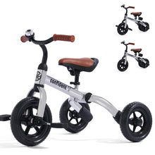 Load image into Gallery viewer, Toddlers Tricycle for 2/3/4/5 Years Old Boy&Girl with Detachable Pedal And Training Wheel Baby Balance Riding Bike Birthday Gift