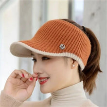 Load image into Gallery viewer, Hats for Women Autumn Winter Sports Empty Top Caps Female Knitted Warm Baseball Cap Fashion Running Golf Sun Hat