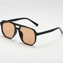 Load image into Gallery viewer, Women Men Square Sun Glasses Retro Polygon Sunglasses Female Black Vintage Fashion Ladies Oculos De Sol Double Beam Eyeglasses