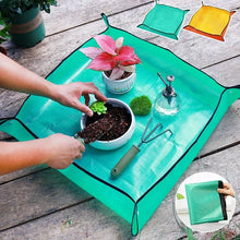 Load image into Gallery viewer, Gardening Mat PE Square Plant Pad Waterproof for Transplanting Flower Pots Potting Mat Foldable Garden Repotting Anti-dirty Tarp
