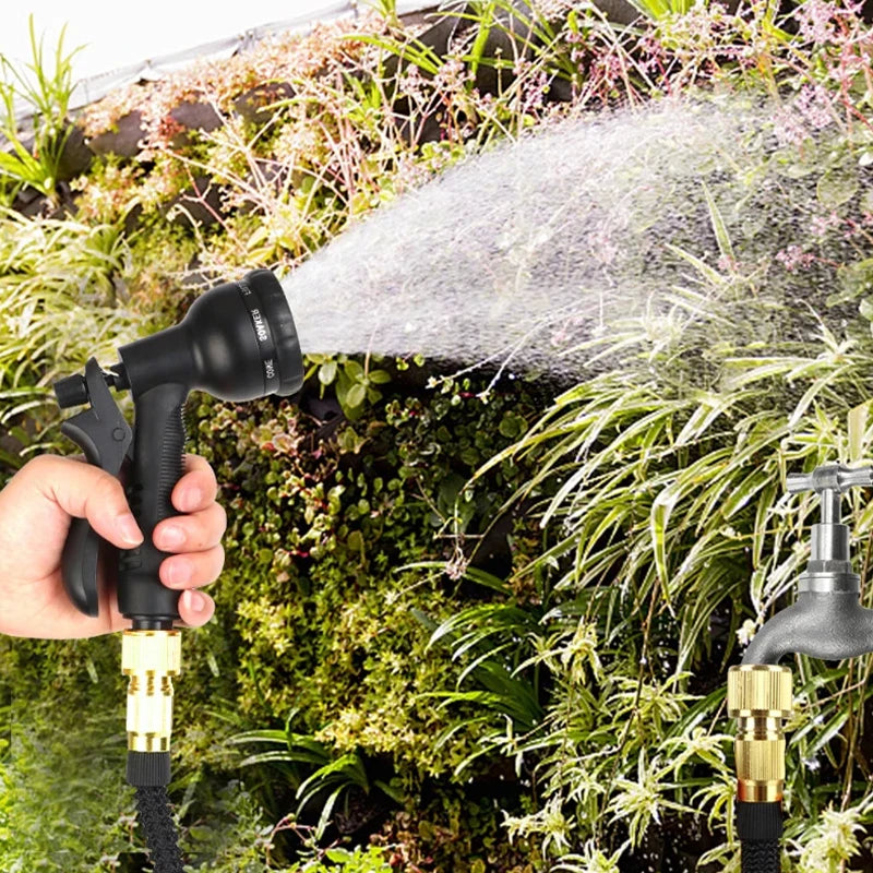 Garden Expansion Magic Hose, Equipped With 8-Function Water Gun That Can Be Rotated And Adjusted For Cleaning And Irrigation
