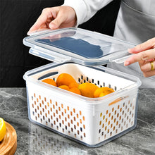 Load image into Gallery viewer, Refrigerator Storage Box Fridge Organizer Fresh Vegetable Fruit Boxes Drain Basket Storage Containers Pantry Kitchen Organizer