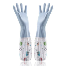 Load image into Gallery viewer, Women's Kitchen Gloves - Durable, Extended Waterproof Rubber Gloves for Dishwashing, Cleaning, Laundry & Household Chores - Comf