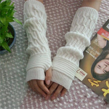 Load image into Gallery viewer, Women's Knitted Long Hand Gloves Warm Embroidered Winter Gloves Fingerless Gloves For Women Girl Guantes Invierno Mujer Luvas