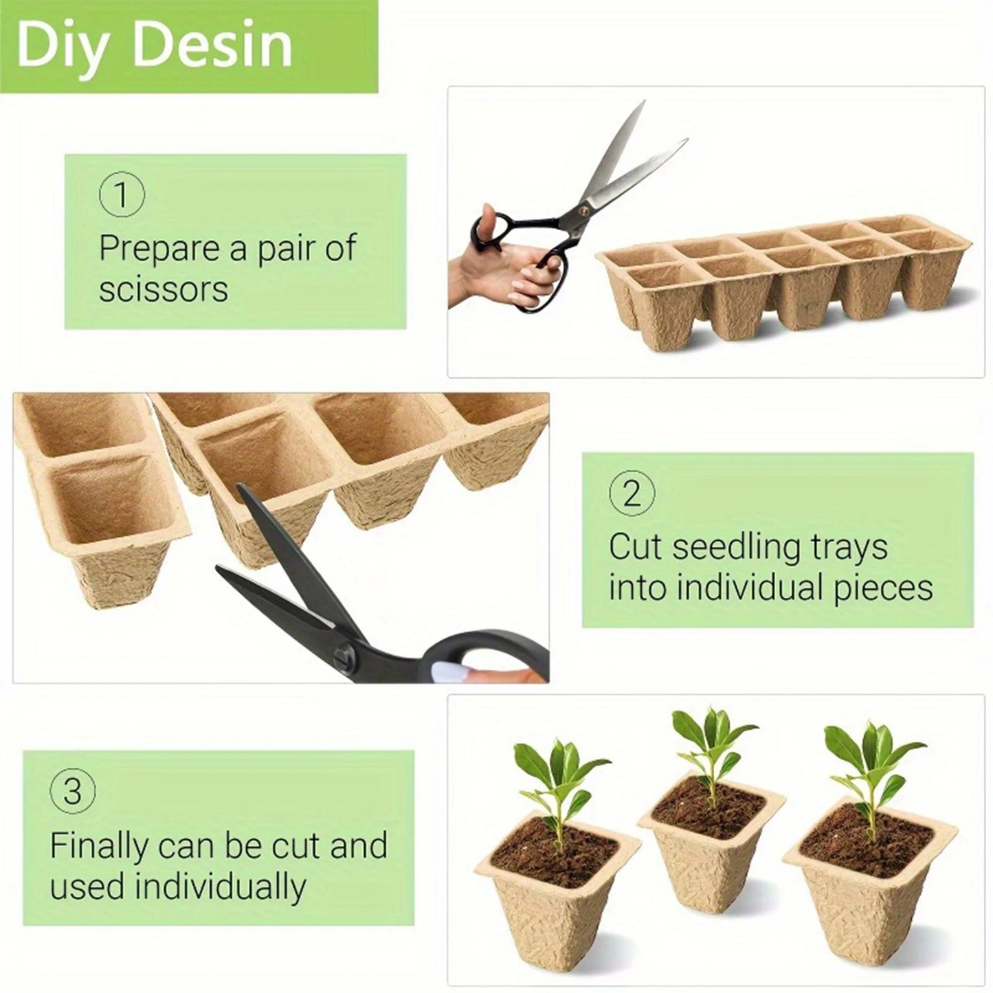 Seed Starter Tray Plants Growing Trays Germination Trays Organic Plant Starter Kit for Seed Growing Germination
