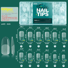 Load image into Gallery viewer, NAILPOP Soft Gel Nail Tips 600PCS Pre-Buff Full Cover Coffin Almond Oval Shaped Nail Extenison Tips Half Matte Gel X Fake Nails