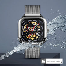 Load image into Gallery viewer, SKMEI Mechanical Watch Men Automatic Watch Quartz Waterproof Hollow Art Strainless Steel Strap montre homme Fashion Clock 9184