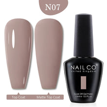 Load image into Gallery viewer, NAILCO 15ml Transparent Nude Color Series Jelly Gel Nail Polish Pink Red Nails Art Manicure Gel Varnishes Gellack Design Lacquer