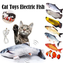 Load image into Gallery viewer, Electric Cat Toy Fish Pet Cat Toys Simulation Fish Swing Kitten Dance Fish Toy Funny Cats Chewing Playing Supplies USB Charging