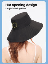 Load image into Gallery viewer, OhSunny Fisherman Hats for Women,Womne's Bucket Sunhat Double-Sided Wearing,UPF50+ Large Brim Hiking Hats with Ponytail Hole