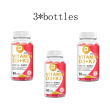 Load image into Gallery viewer, Vitamin D3 K2 Gummies - Supports Healthy Bone, Heart & Calcium Absorption, & Immune Health - Plant Based, Non-GMO