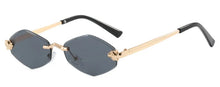 Load image into Gallery viewer, Fashion Small Polygonal Sunglasses for Women Luxury Brand Rmless Brown Rhombus Sun Glasses Woman Vintage Metal Shades Eyewear