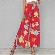 Load image into Gallery viewer, Women's clothing 2025 spring/summer new item custom casual slim fit floral mid waist fashionable wide leg pants beach pants low