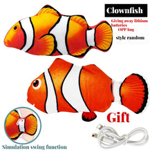 Load image into Gallery viewer, Electric Cat Toy Fish Pet Cat Toys Simulation Fish Swing Kitten Dance Fish Toy Funny Cats Chewing Playing Supplies USB Charging