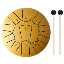 Load image into Gallery viewer, 6/3 Inch 11/6 Notes Mini Handpan Drum Finger Picks Percussion Instruments Sound Healing Steel Tongue Drum for Meditation Yoga