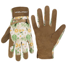 Load image into Gallery viewer, HANDLANDY Gardening Gloves for Women, Breathable Ladies Leather Garden Yard Gloves Best Gift for Gardeners