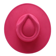 Load image into Gallery viewer, Womens Felt Hat Fedoras Big Brim Hats for Women British Style Vintage Church Hats Lady Flat Brim White Jazz Cap