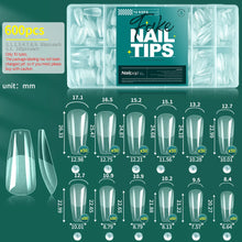 Load image into Gallery viewer, NAILPOP Soft Gel Nail Tips 600PCS Pre-Buff Full Cover Coffin Almond Oval Shaped Nail Extenison Tips Half Matte Gel X Fake Nails