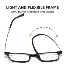 Load image into Gallery viewer, YOOSKE Blue Light Blocking Reading Glasses Men Women Ultralight TR90 Titanium Alloy Optical Frame Eyeglasses Square Eyewear