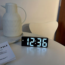 Load image into Gallery viewer, 1pc Smart Voice-Controlled LED Desk Clock with Snooze Function - Silent Digital Alarm for Bedroom & Office Use