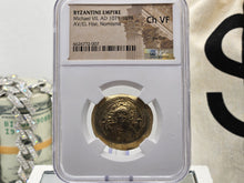 Load image into Gallery viewer, BYZANTINE EMPIRE MICHAEL VII, AD 1071-1078 NGC AU ~ ANCIENT GOLD COIN BUY NOW
